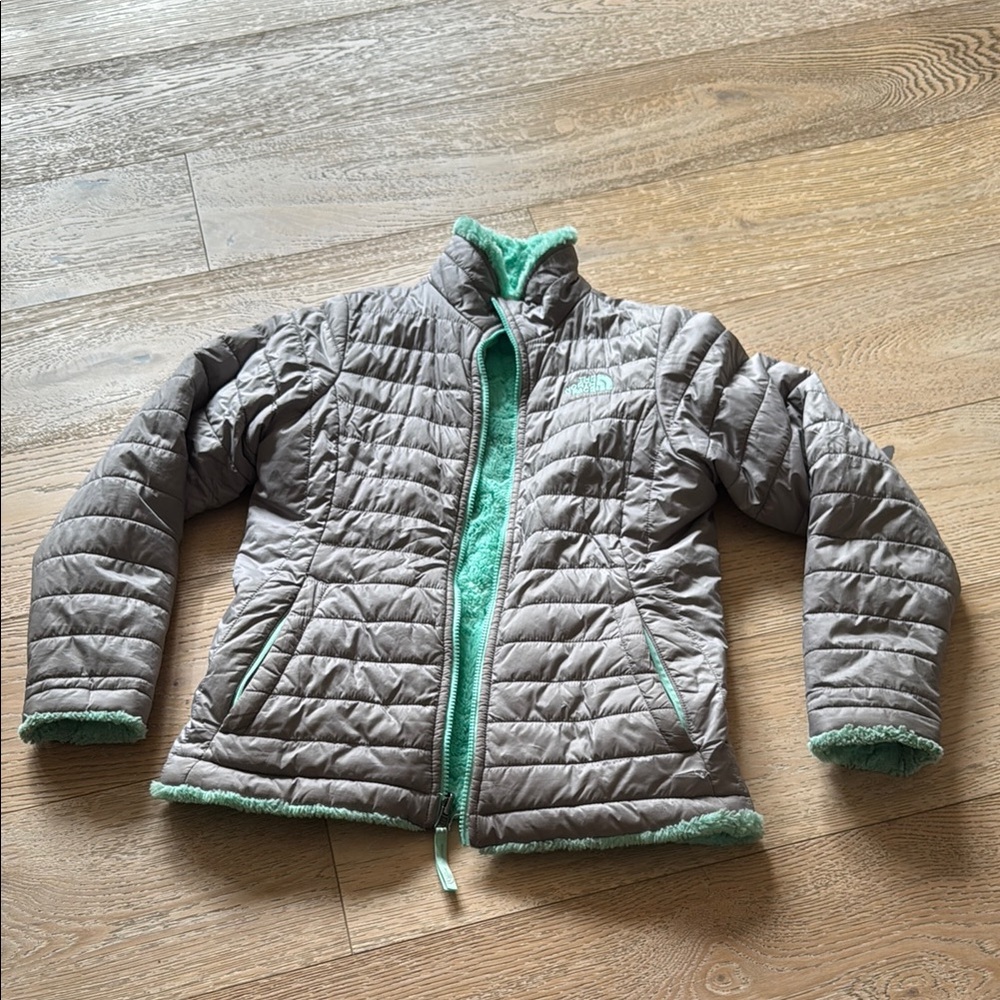 North Face girls reversible fleece coat